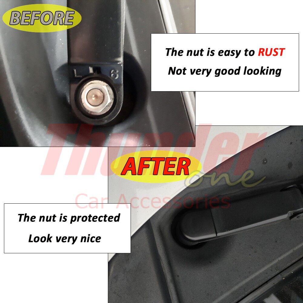 Bộ 2 Nắp Đậy Cần Gạt Nước Thay Thế Cho Kính Chắn Gió Xe Hơi Toyota Vios Corolla Verso Yaris Auris Fielder