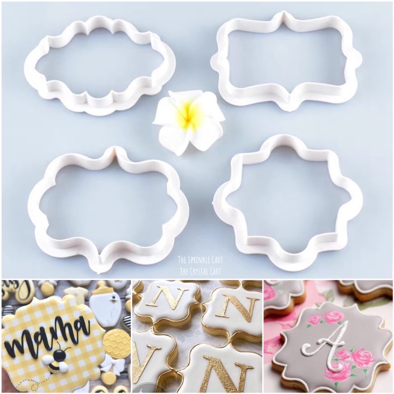 Set 4 Khuôn Nhựa Làm Bánh Quy / Socola Tiện Dụng