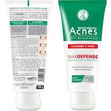 Kem rửa mặt và mặt nạ ngăn ngừa mụn đầu đen Acnes Anti Blackhead 100g