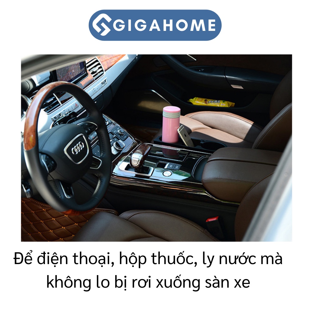 Khay Để Nước Ô Tô GIGAHOME Đựng Đồ Cá Nhân 3 Ngăn Tiện Lợi 7451