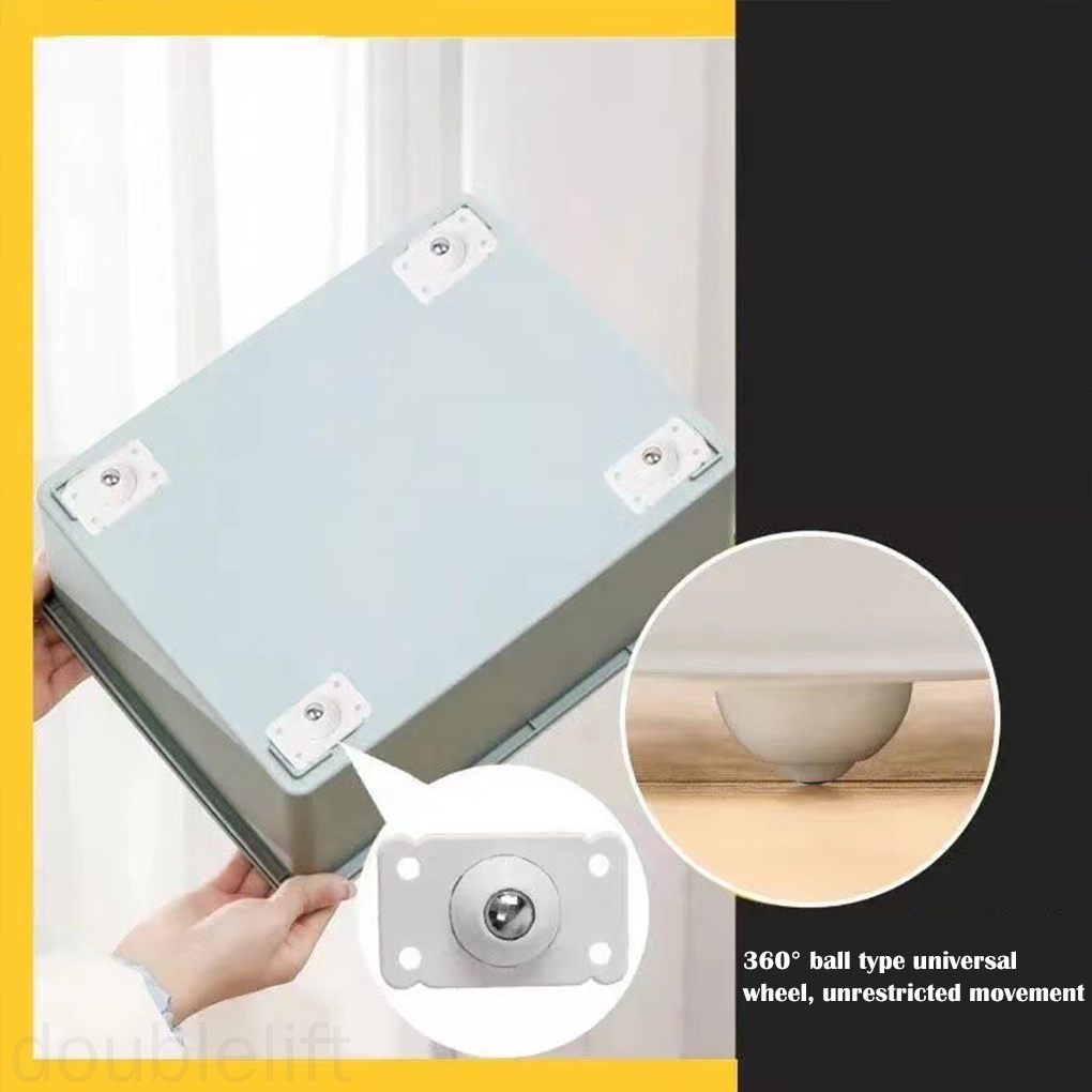 Bánh xe lăn bằng thép không gỉ xoay 360 độ gắn hộp đựng đồ dùng chuyên nghiệp