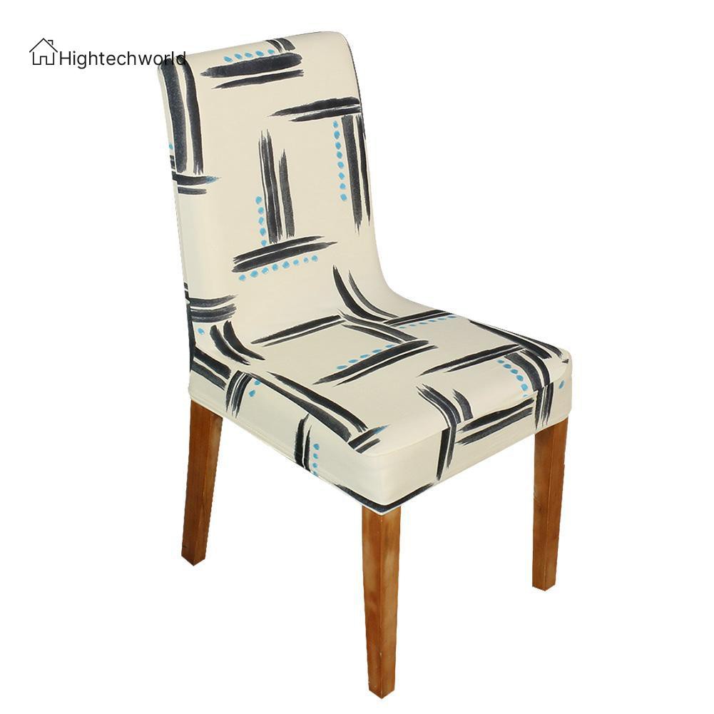 Hightechworld Graffiti Printed Stretch Chair Cover Restaurant Banquet Elastic Seat Covers