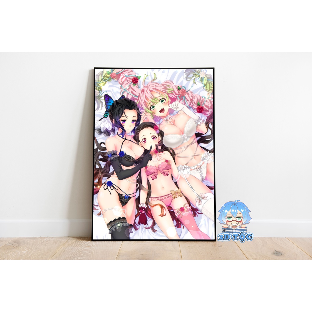 Poster A3 Kochou Shinobu  (3) Anime Manga Kimetsu No Yaiba chất liệu giấy cao cấp - 2D Tộc Shop