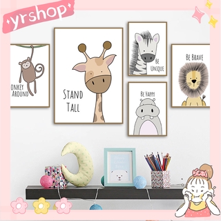 Tranh Treo Tường Trang Trí Hình Động Vật Hoạt Hình Đáng Yêu