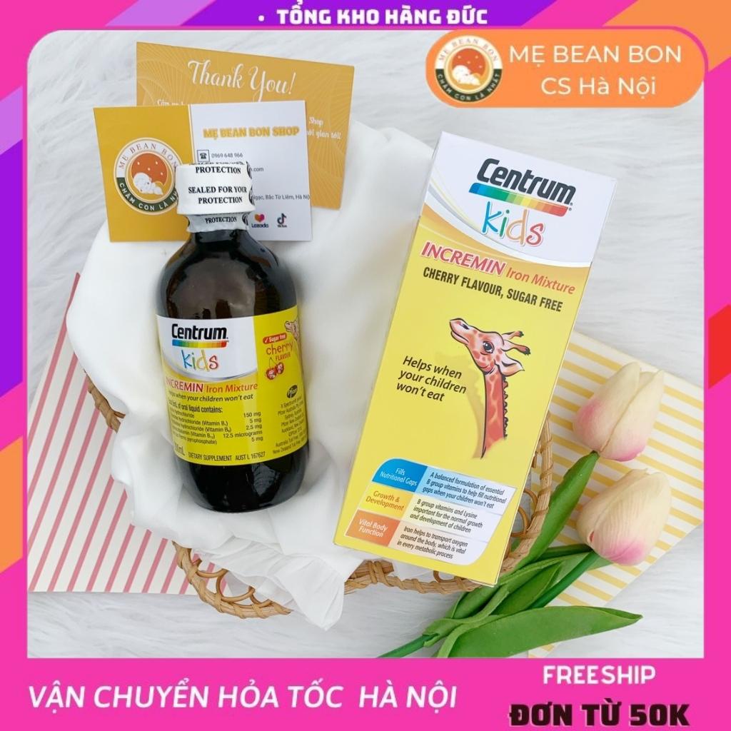Siro cho bé biếng ăn Centrum Kids Incremin Iron Mixture, Úc (200ml) cho trẻ từ 6 tháng tuổi - Mẹ Bean Bon