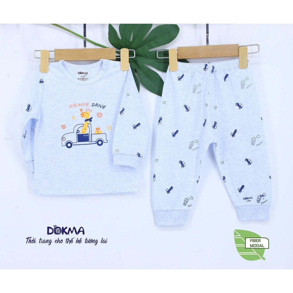 DB469-Bộ quần áo cài vai dài tay Dokma (6-18M)