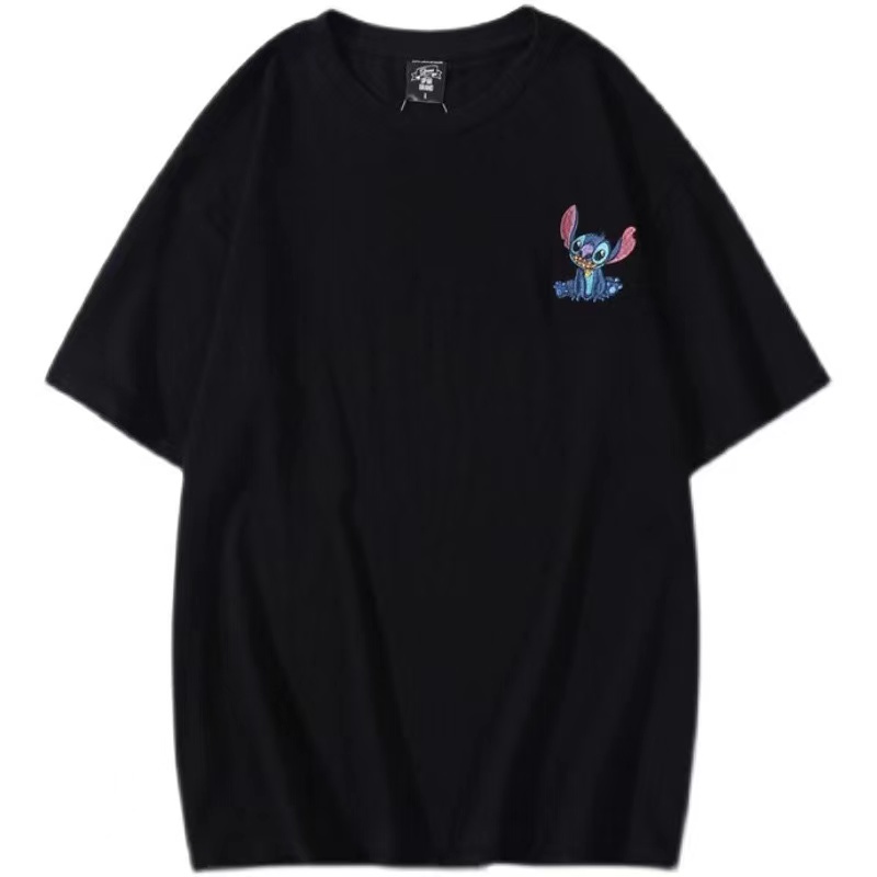 Áo Thun Tay Ngắn In Hoạt Hình Stitch Dễ Thương Cho Nam Và Nữ
