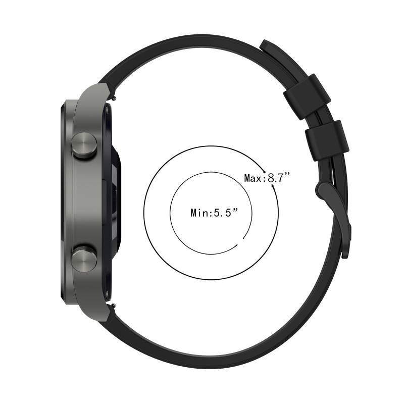 Dây Đeo Thay Thế Chất Liệu Silicon Màu Trơn Phong Cách Thể Thao Cho Mi watch color color2