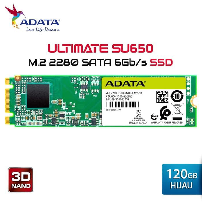 Ổ Cứng Ssd Adata M.2 Su650 120gb Sata M2