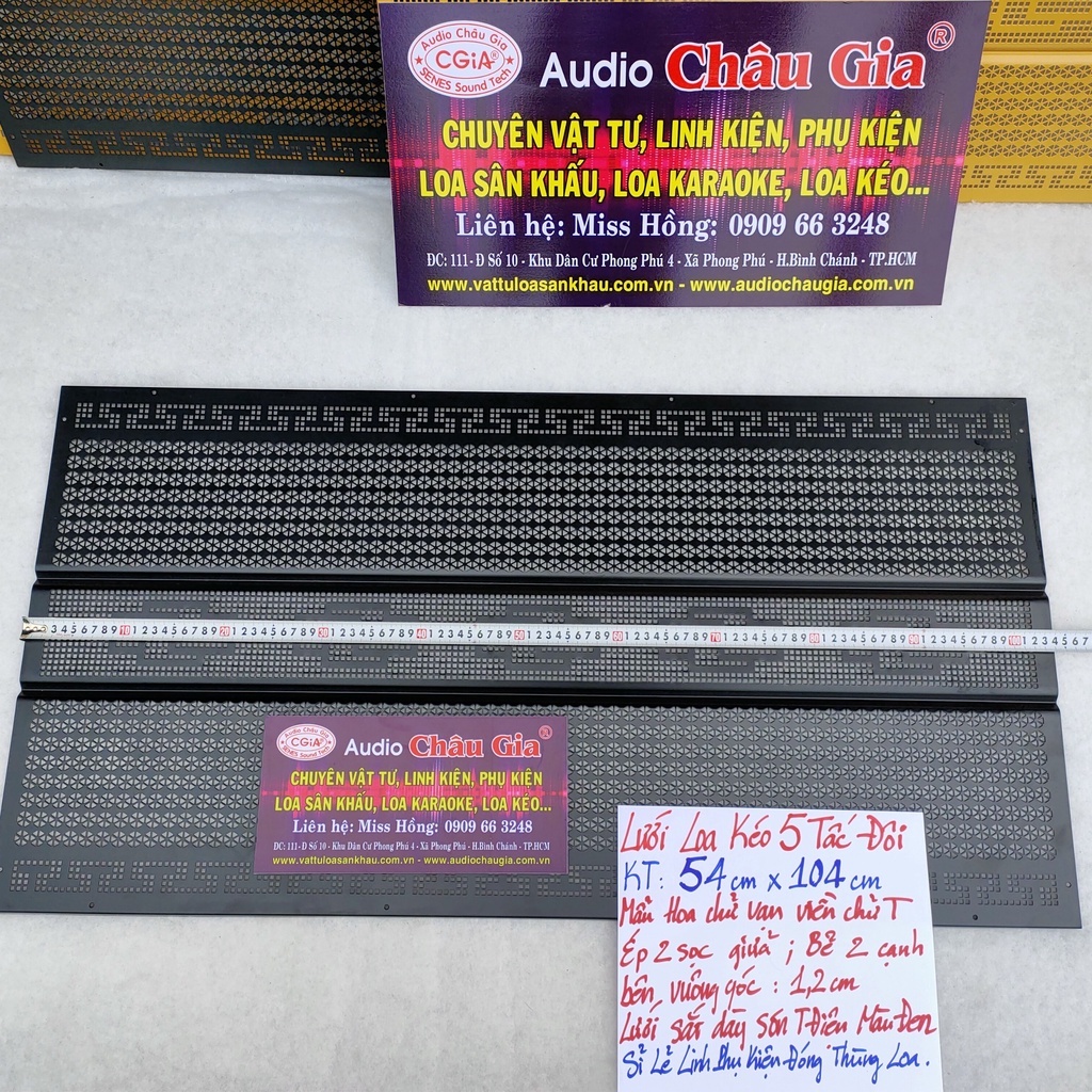 Lưới loa kéo 5 tấc đôi 54cm x 104cm 1 tấm Audio Châu Gia
