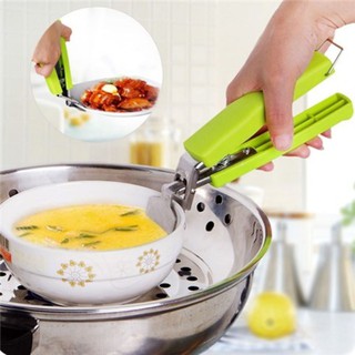 Dụng cụ gắp nóng thức ăn cán xanh _ đồ dùng nhà bếp