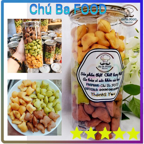 Bánh Gấu Mix 3 Vị 🐻Chú Ba FOOD🐻 | Đồ Ăn Vặt , Kem Truyền thống, Chùm Ngây, Socola 450G(Cả Hộp) | BigBuy360 - bigbuy360.vn