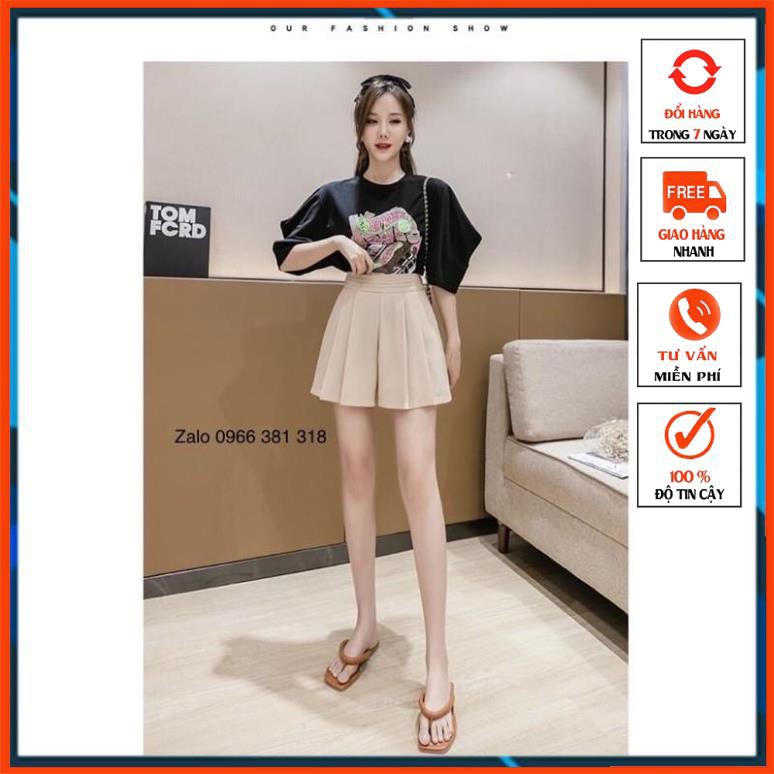 Quần giả váy,quần short nữ giả váy cạp xếp ly chất tuyết mưa cao cấp tôn dáng mã leg208