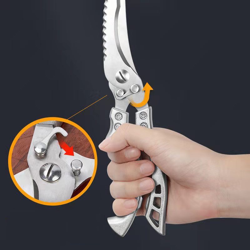 Kéo Cắt Gà Sắc Bén - Cắt Xương Gà, Xương Cá Siêu Chắc Bằng Thép Không Gỉ Bản Cao Cấp