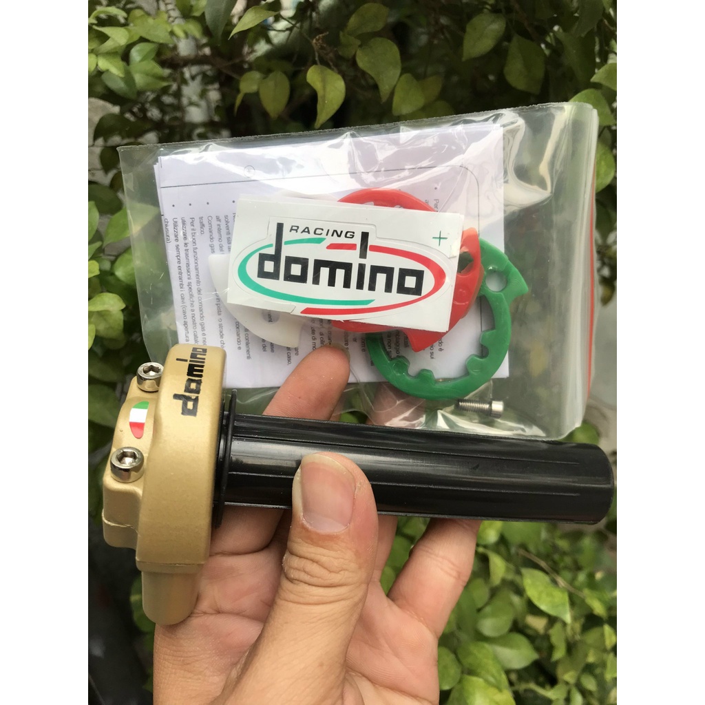 Cùm tăng tốc Domino 2 dây ga thay thế cùm zin, vặn ga mượt hơn