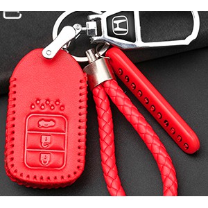 [Tặng thẻ số điện thoại] Bao da móc chìa khóa ô tô Honda Brio/Jazz/HRV/City/Civic/CRV