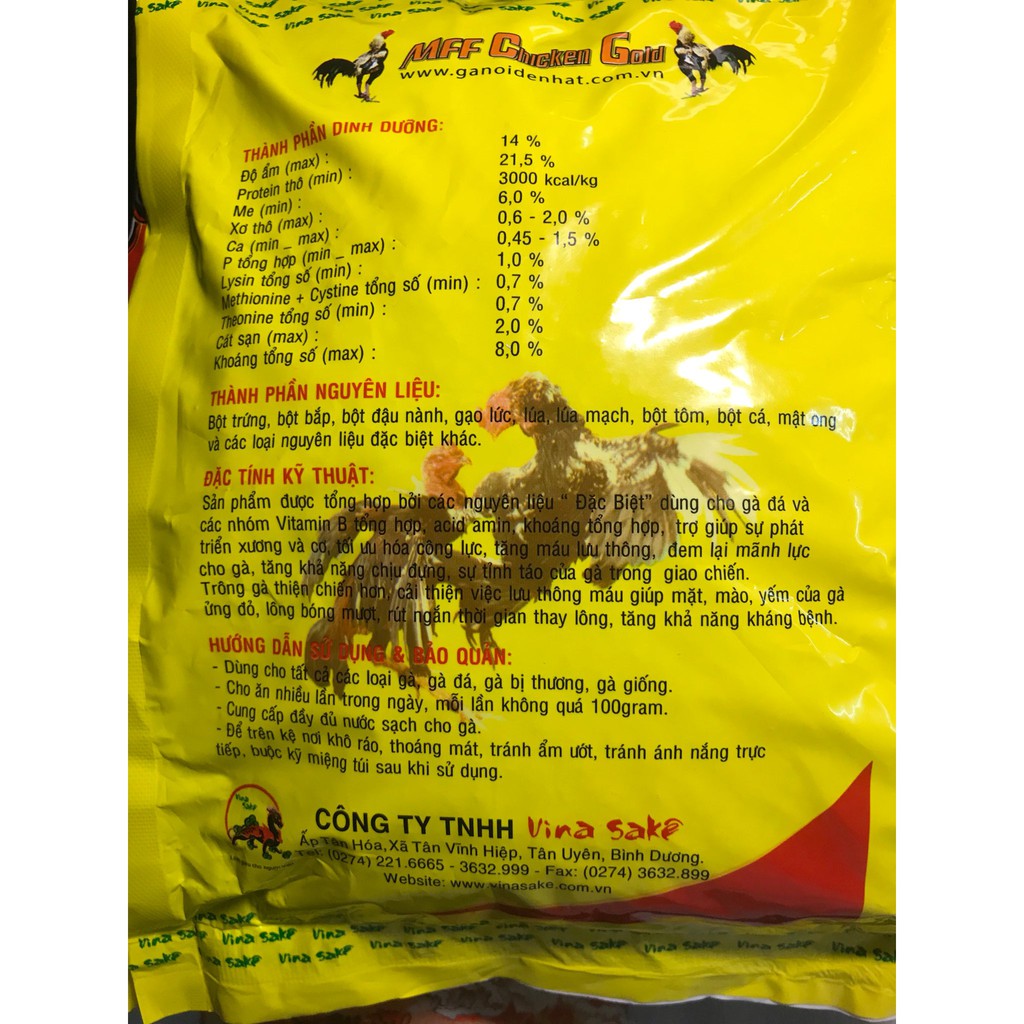 Thức ăn gà đá hỗn hợp MFF Chicken Gold 1kg