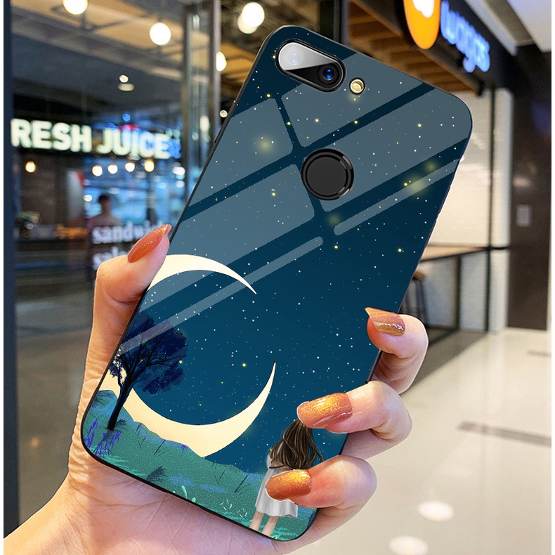 Ốp Lưng XIAOMI MI 8 LITE Ốp kính bóng cao cấp Phi Hành Gia