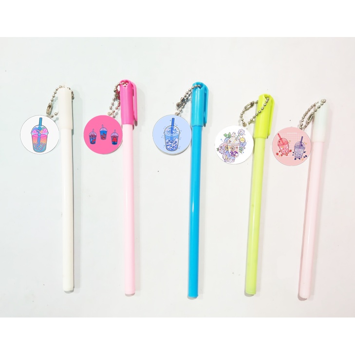 Bút trà sữa kèm dây treo BMCI36 bút boba tea cute dễ thương thần tượng idol hoạt hình