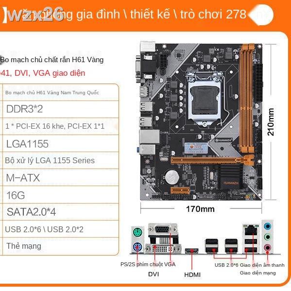 Bộ bo mạch chủ chơi game máy tính để bàn South China Gold B75 / b85 h61 mới. CPU hỗ trợ nhớ DDR3