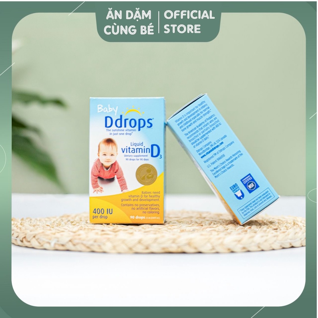 Vitamin d3 DROP cho bé tăng chiều cao chất lượng chính hãng Mỹ 90 giọt 00064