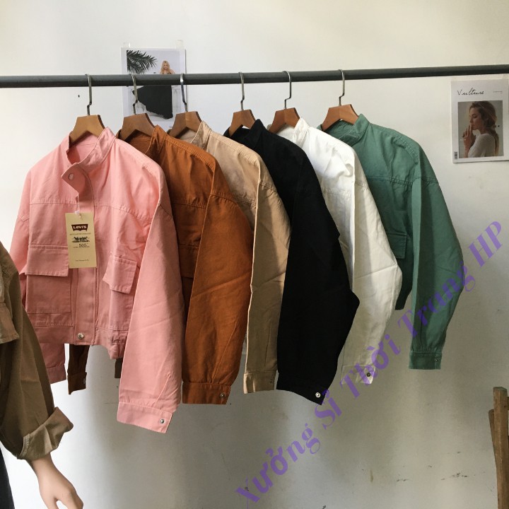 Áo khoác kaki nữ túi hộp mẫu trơn basic thời trang, K03 | BigBuy360 - bigbuy360.vn