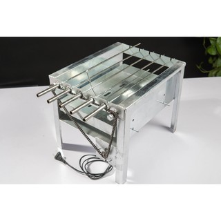 (BẾP NƯỚNG THAN HOA) 5 xiên Bếp nướng thịt xiên mini ( Máy nướng thịt) 5 xiên thẳng 1 xiên 3 chạc