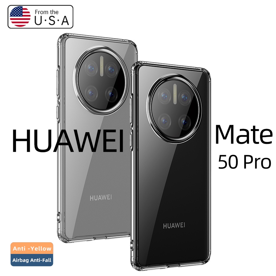 Ốp Điện Thoại PC Cạnh Mềm Trong Suốt Chống Sốc Chống Dấu Vân Tay Cho Huawei Mate 50 Pro Mate 40 Pro