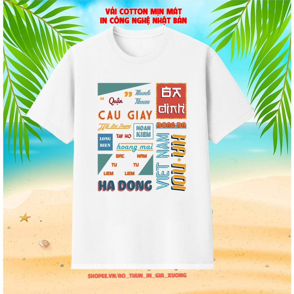 Áo thun tôi yêu hà nội, tôi yêu thủ đô, vải cotton mát mịn, cục phong cách, áo thun nam nữ 2021
