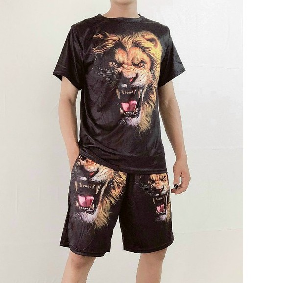 Đồ bộ nam nữ chất vải thun lạnh co giãn 4 chiều in chuyển nhiệt 3D đẹp phong cách thời trang unisex (hinhsutu)