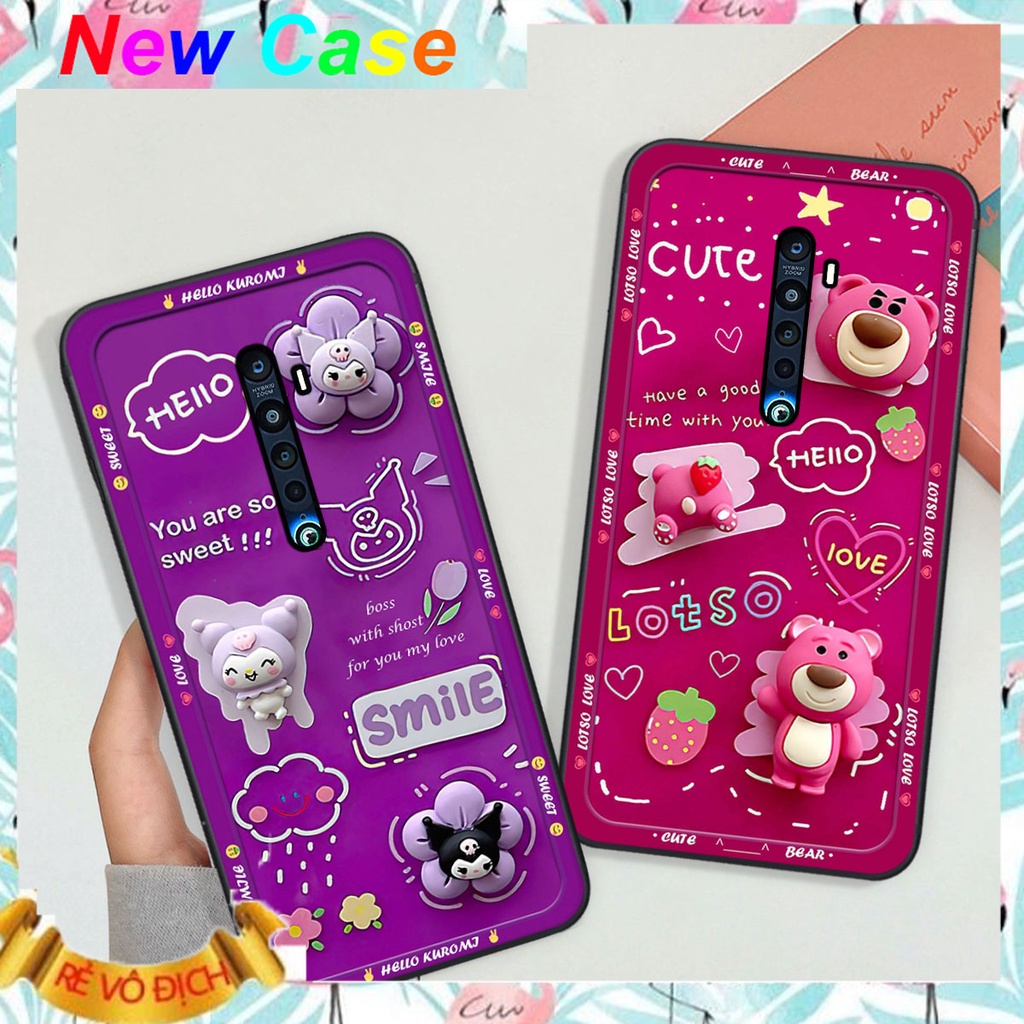 Ốp Oppo Reno / Reno Z / ReNo 2 / ReNo 2F in hình 3D Bear love,Kuromi,Space cute độc lạ