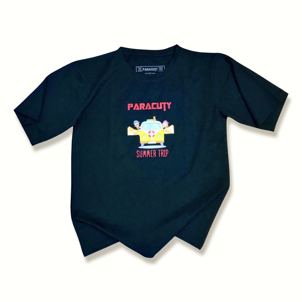 Áo thun nam nữ Unisex PARACUTY Summer Trip - P06 chất liệu cotton 100%, co giãn 4 chiều, dày dặn, form rộng tay lỡ | BigBuy360 - bigbuy360.vn