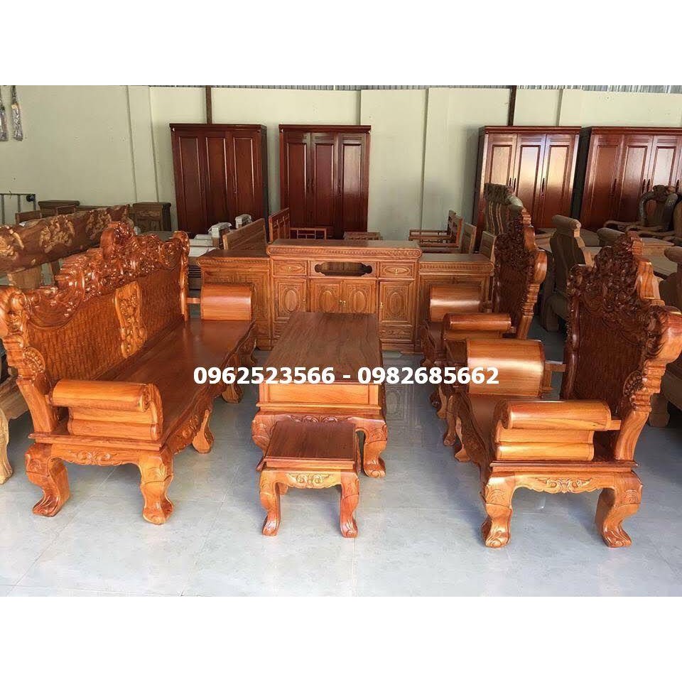 Bộ Bàn Ghế Gỗ Phòng Khách Hoàng Gia Gỗ Gõ Đỏ