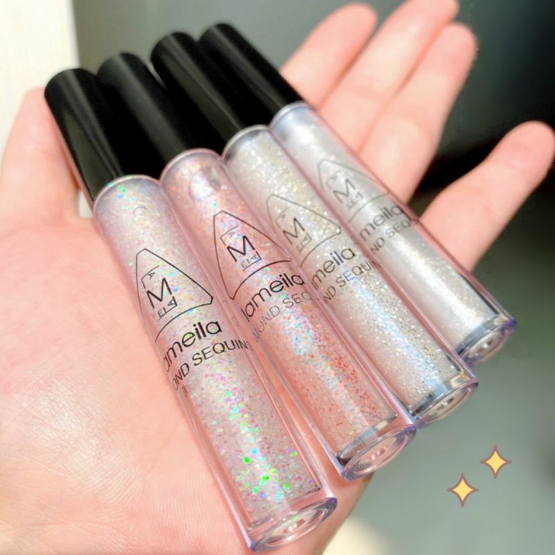 Sét 4 cây Nhũ Mắt Gel Nhũ Kim Tuyến Lấp Lánh Dinamond Lameila