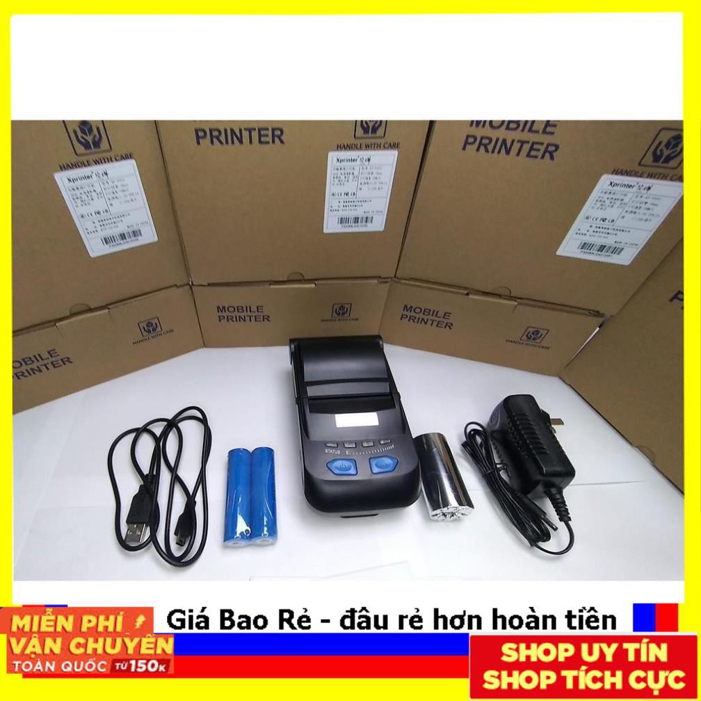 [Mã 229ELSALE hoàn 7% đơn 300K] Máy in hóa đơn nhiệt mini Xprinter XP-P300 (k58, Bluetooth, di động)