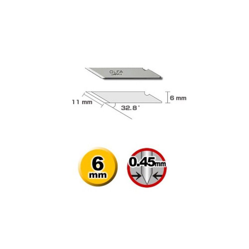 Hộp lưỡi dao trạm trổ thủ công OLFA JAPAN hộp 25 lưỡi.
