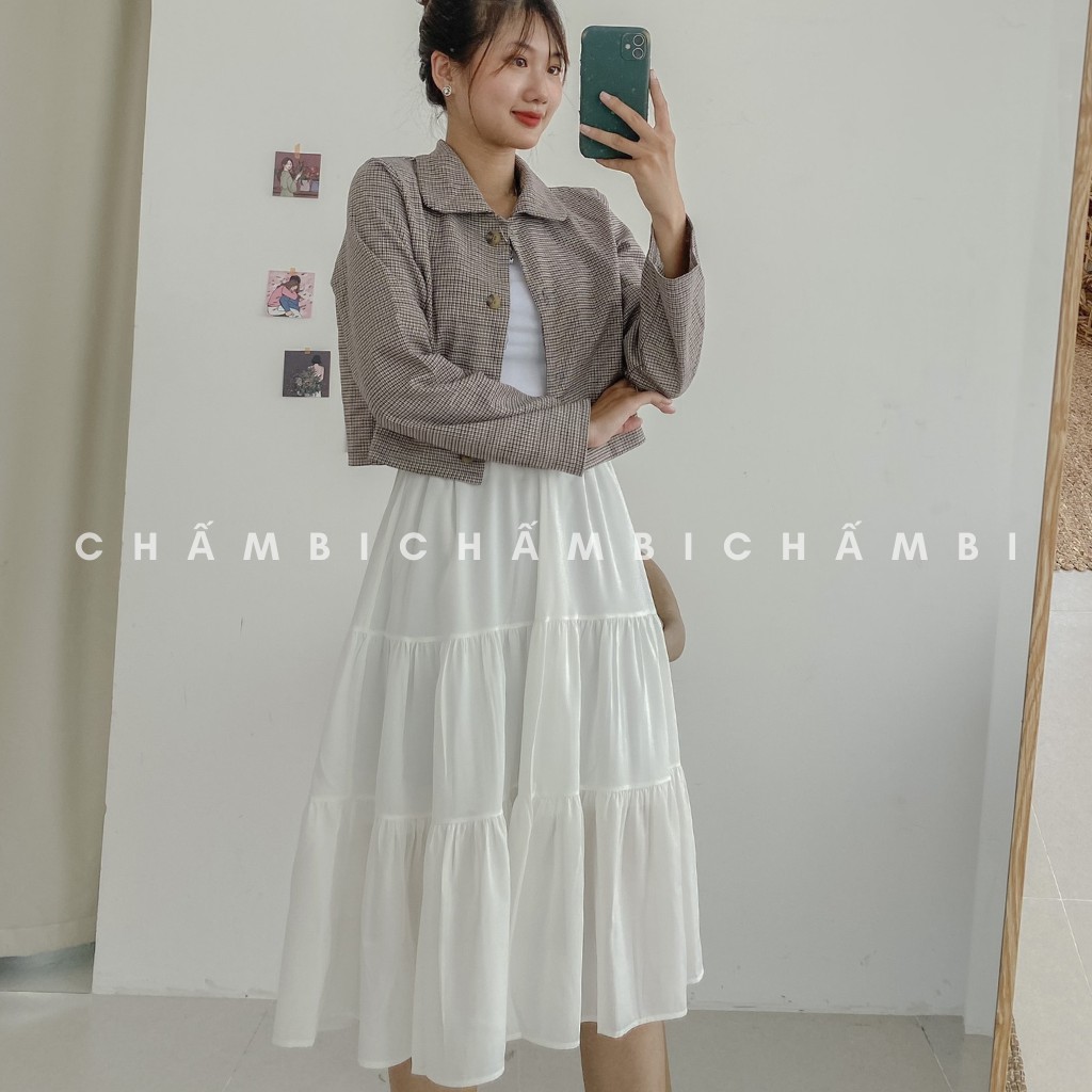 Chân Váy 3 Tầng Cạp Chun Dáng Dài Freesize<55kg - CV.006 | BigBuy360 - bigbuy360.vn