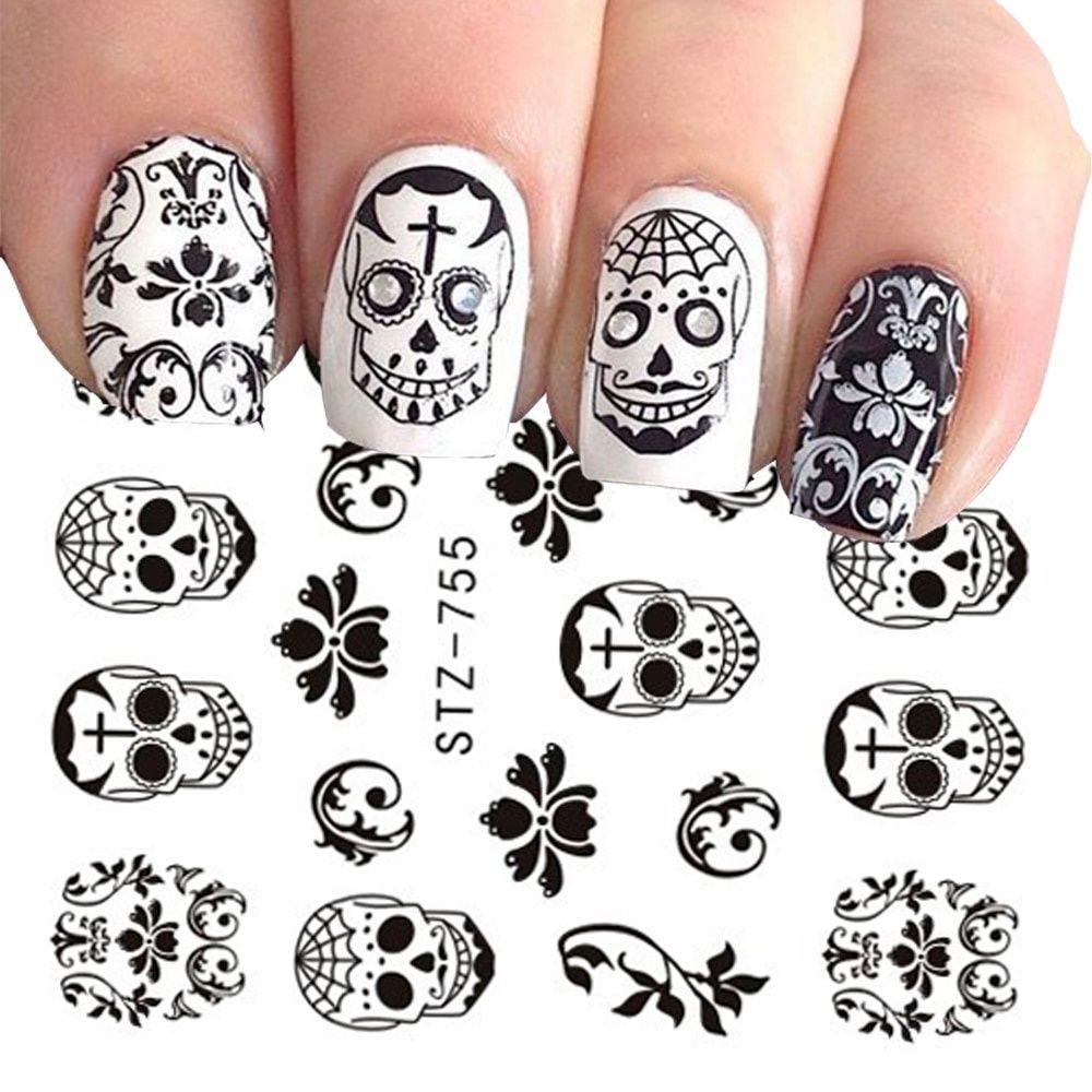 [Hàng mới về] Miếng dán móng tay hình kinh dị phong cách ins Halloween DIY