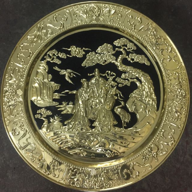 Mâm đồng thúc chạm Tam Đa