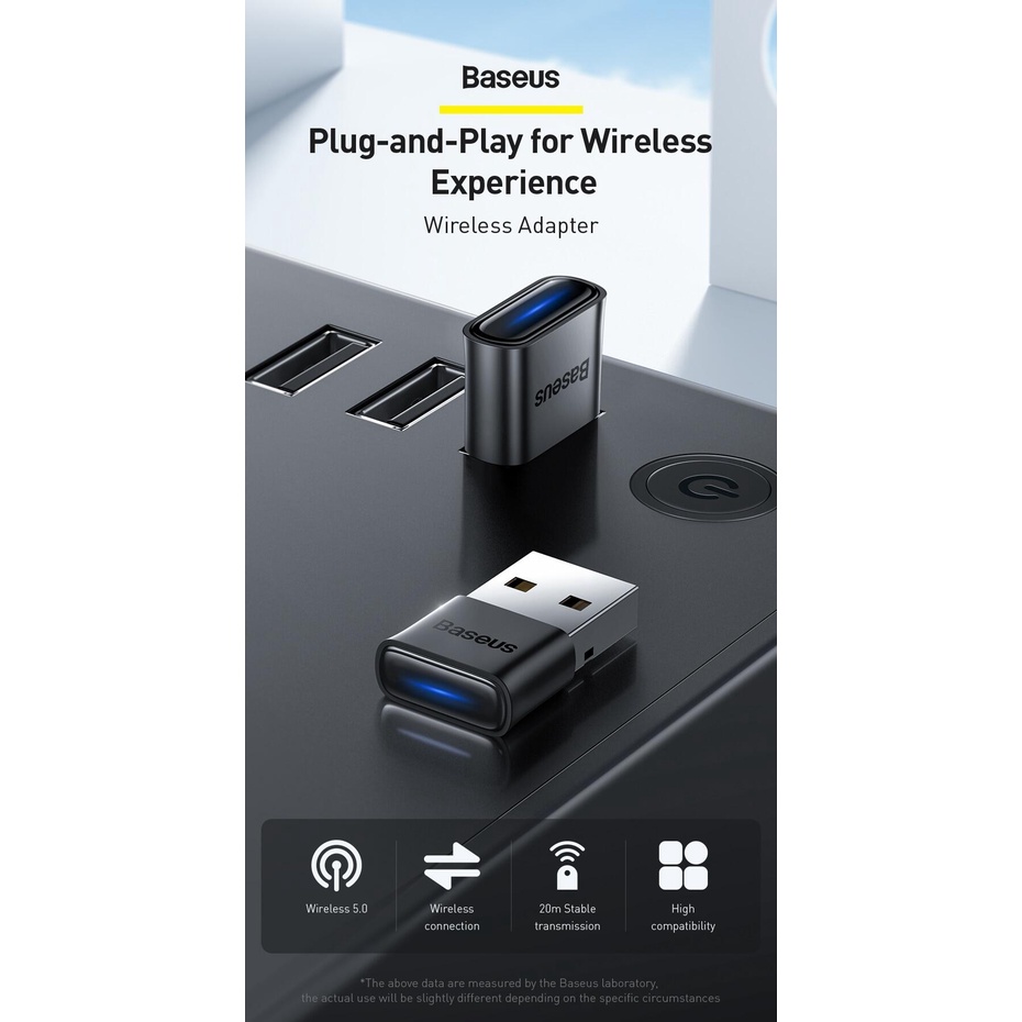 Đầu chuyển đổi USB Bluetooth 5.0 Baseus cho đầu thu âm thanh loa không dây máy tính / laptop