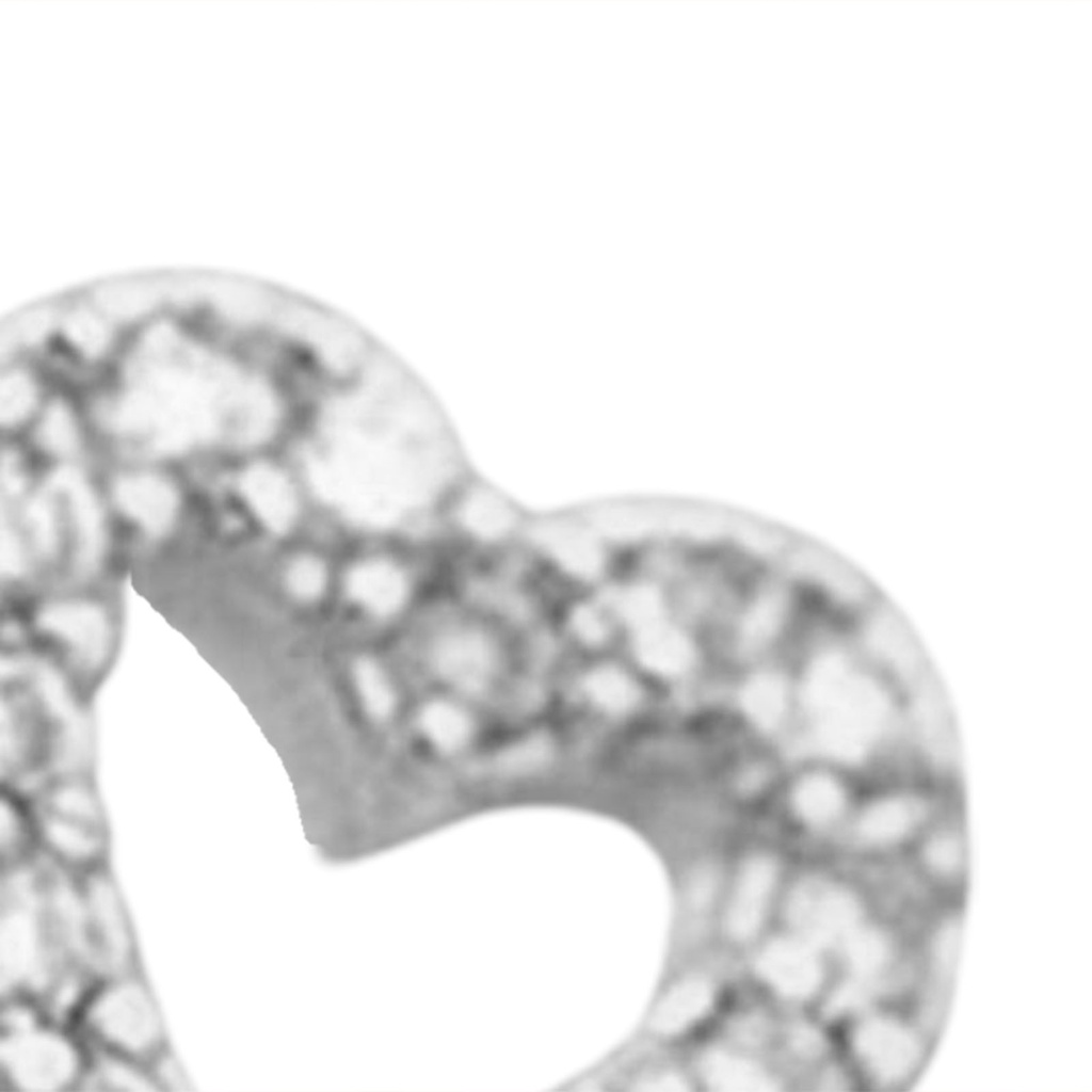 Bông tai mạ bạc hình tim đính đá thời trang