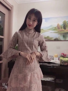 ORDER- Váy trung hoa( kèm ảnh thật khách mặc