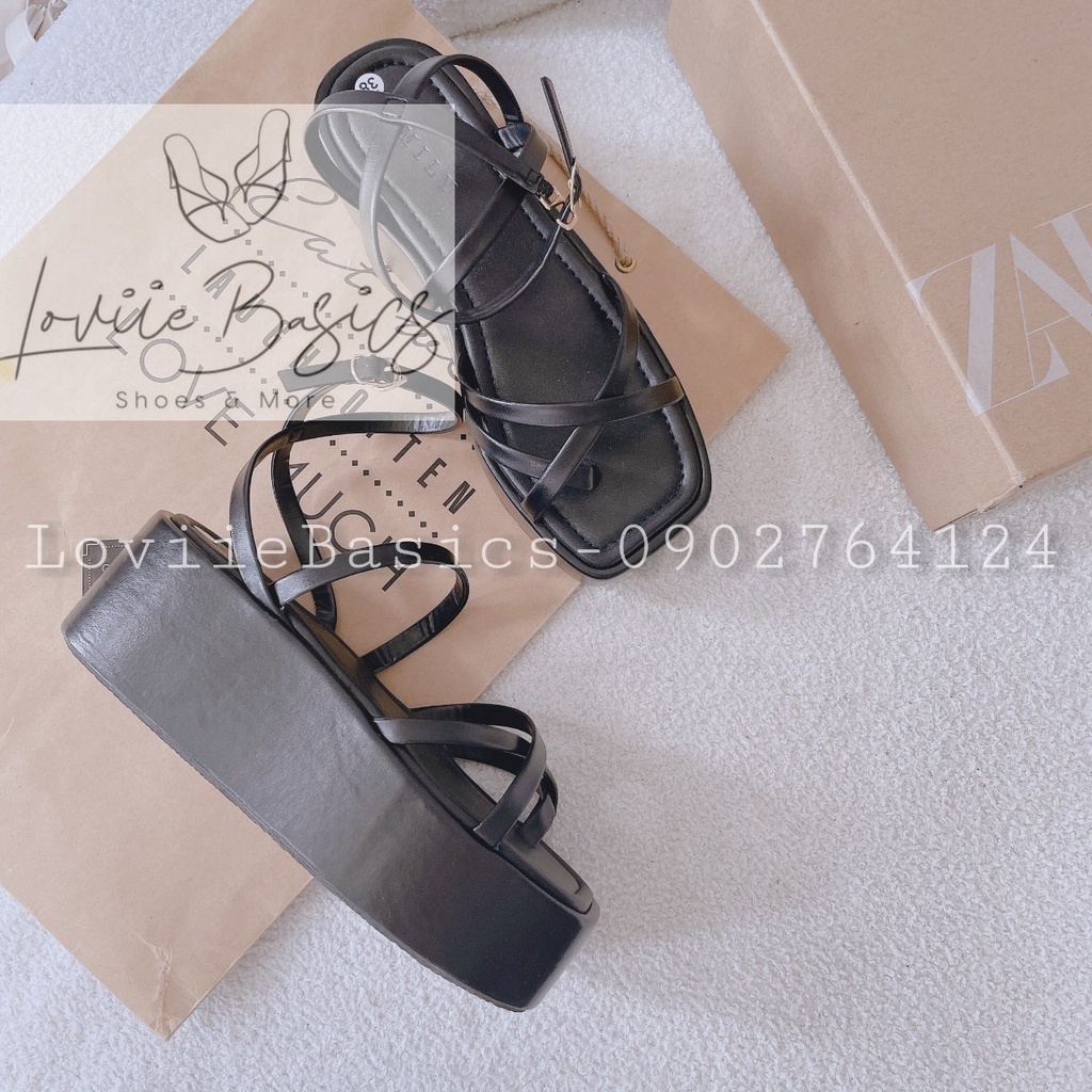 GIÀY XUỒNG LOVIIE BASICS - SANDAL NỮ THỜI TRANG PHONG CÁCH HIỆN ĐẠI QUAI NGANG MẢNH ĐẾ CAO S220909