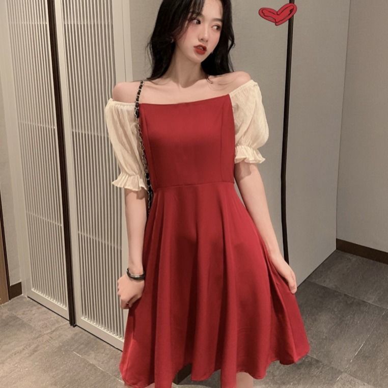Đầm Nữ Trễ Vai Tay Phồng Thời Trang Quyến Rũ | BigBuy360 - bigbuy360.vn
