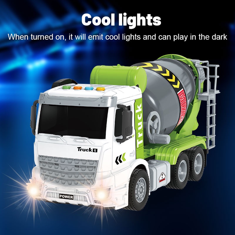 ZHAN QI TOYS Đồ chơi trẻ em Xe Công Trường Có Âm Thanh Và Đèn Cho Bé