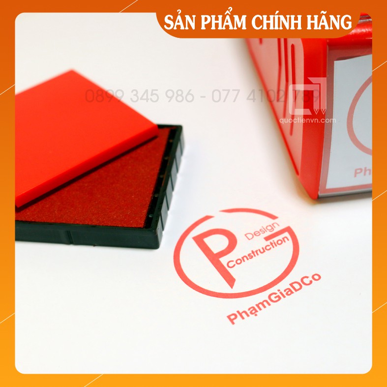 Con dấu logo thiết kế logo theo yêu cầu vuông 3.8cm chính hãng TDstamp