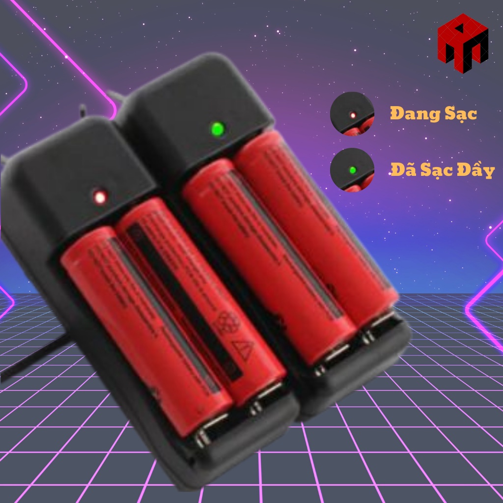 Đang Sale || Loại 1 - Bộ Sạc Đôi Dùng Cho Pin Ultra Fire 3.7V~4.2V - Sạc Pin Các Loại 18650 / 6800 / 4200 / AA / AAA
