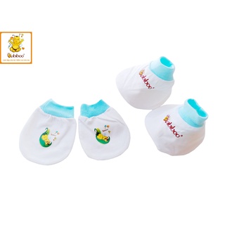 Bộ bao tay bao chân Babiboo 100%cotton cho bé sơ sinh BB57