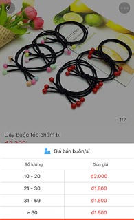 Dây buộc tóc chấm bi