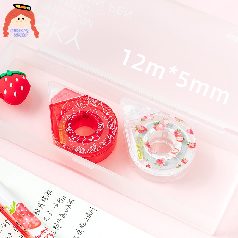 Bút Xóa Kéo Hình Quả Dâu Xinh Xắn Tiện Dụng